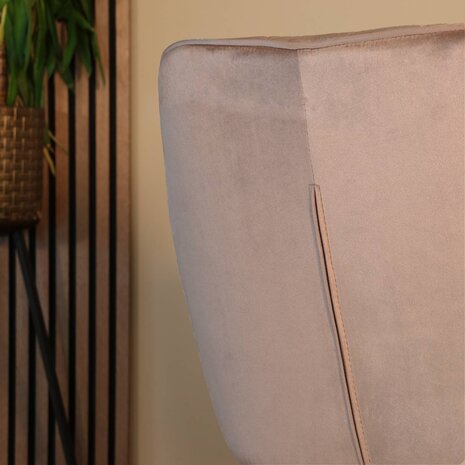 Lizzely Garden & Living Eetkamerstoel met armleuning Yurgan velvet champagne eetstoel Lizzely Garden & Living Eetkamerstoel met armleuning Yurgan velvet champagne eetstoel