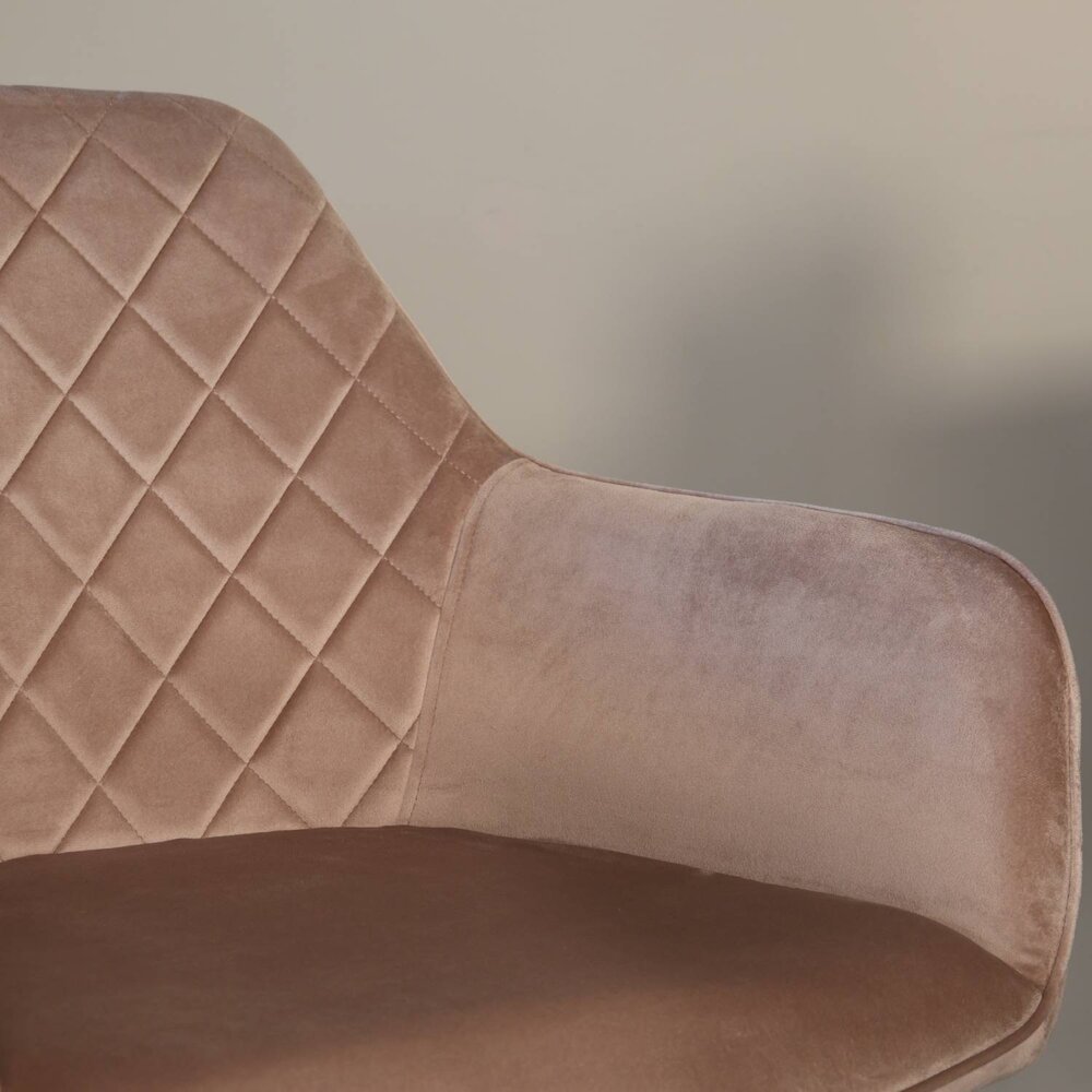 Eetkamerstoel met armleuning Yurgan velvet champagne eetstoel Eetkamerstoel met armleuning Yurgan velvet champagne eetstoel