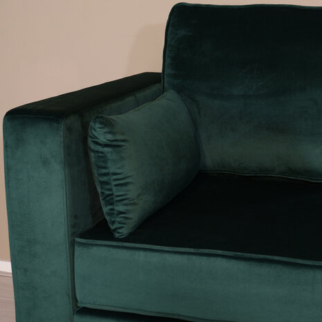 Lizzely Garden & Living Hoekbank Hilde 270cm donkergroen velvet rechts