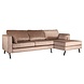 Lizzely Garden & Living Hoekbank Hilde 270cm taupe velvet rechts