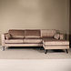 Lizzely Garden & Living Hoekbank Hilde 270cm taupe velvet rechts