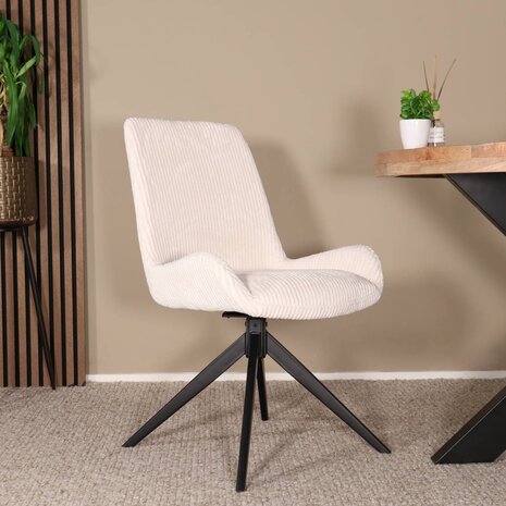 Lizzely Garden & Living Eetkamerstoel draaibaar Marloes gebroken wit draaibare eetstoel Lizzely Garden & Living Eetkamerstoel draaibaar Marloes gebroken wit draaibare eetstoel