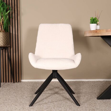 Lizzely Garden & Living Eetkamerstoel draaibaar Marloes gebroken wit draaibare eetstoel Lizzely Garden & Living Eetkamerstoel draaibaar Marloes gebroken wit draaibare eetstoel