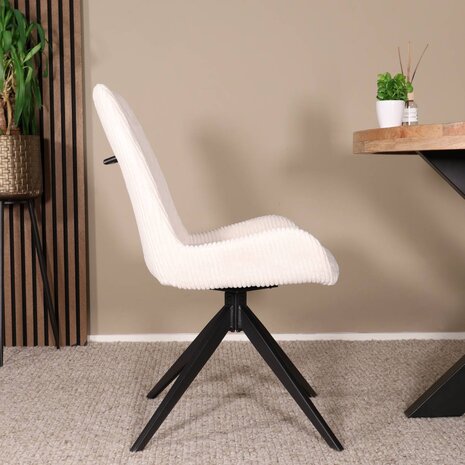 Lizzely Garden & Living Eetkamerstoel draaibaar Marloes gebroken wit draaibare eetstoel Lizzely Garden & Living Eetkamerstoel draaibaar Marloes gebroken wit draaibare eetstoel