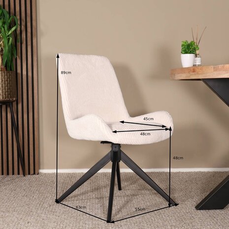 Lizzely Garden & Living Eetkamerstoel draaibaar Marloes gebroken wit draaibare eetstoel Lizzely Garden & Living Eetkamerstoel draaibaar Marloes gebroken wit draaibare eetstoel