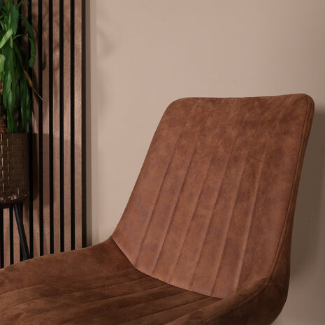Lizzely Garden & Living Eetkamerstoel Susta cognac microvezel eetstoel Lizzely Garden & Living Eetkamerstoel Susta cognac microvezel eetstoel
