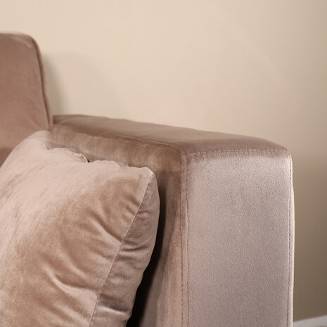 Lizzely Garden & Living Hoekbank Hilde 270cm taupe velvet links