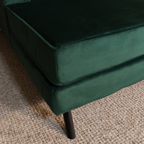 Lizzely Garden & Living Hoekbank Hilde 270cm donkergroen velvet links