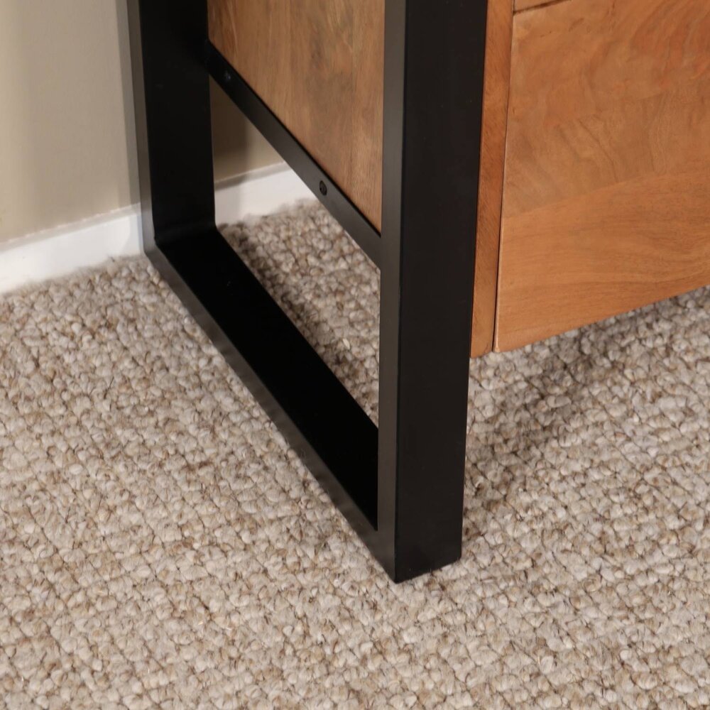 Boekenkast mangohout Blizy kast industrieel 200cm hoog massief hout mango wandkast Boekenkast mangohout Blizy kast industrieel 200cm hoog massief hout mango wandkast