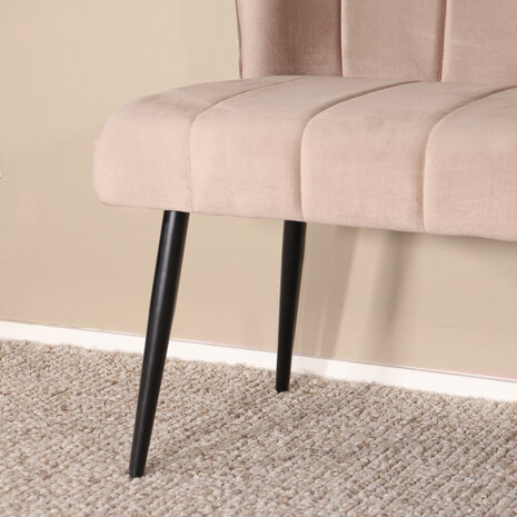 Lizzely Garden & Living Eetkamerbank 200cm Sally velvet champagne bank Lizzely Garden & Living Eetkamerbank 200cm Sally velvet champagne bank