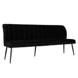 Lizzely Garden & Living Eetkamerbank 200cm Sally velvet zwart bank