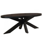 Salontafel ovaal melamine zwart Denzel 120cm