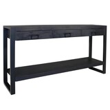 Lizzely Garden & Living Bijzettafel 150cm mangohout Vera zwart Lizzely Garden & Living Bijzettafel 150cm mangohout Vera zwart