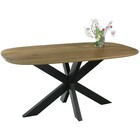 Eettafel deens ovaal mangohout 160cm Austin lichtbruin ovale tafel duurzaam mango eetkamertafel
