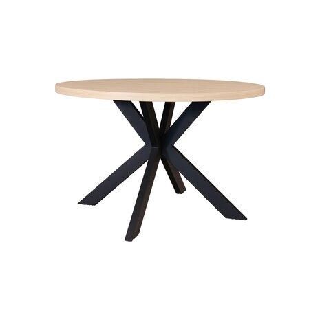 Lizzely Garden & Living Eettafel rond melamine 120cm Sanne lichtbruin ronde tafel