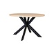 Lizzely Garden & Living Eettafel rond melamine 120cm Sanne lichtbruin ronde tafel