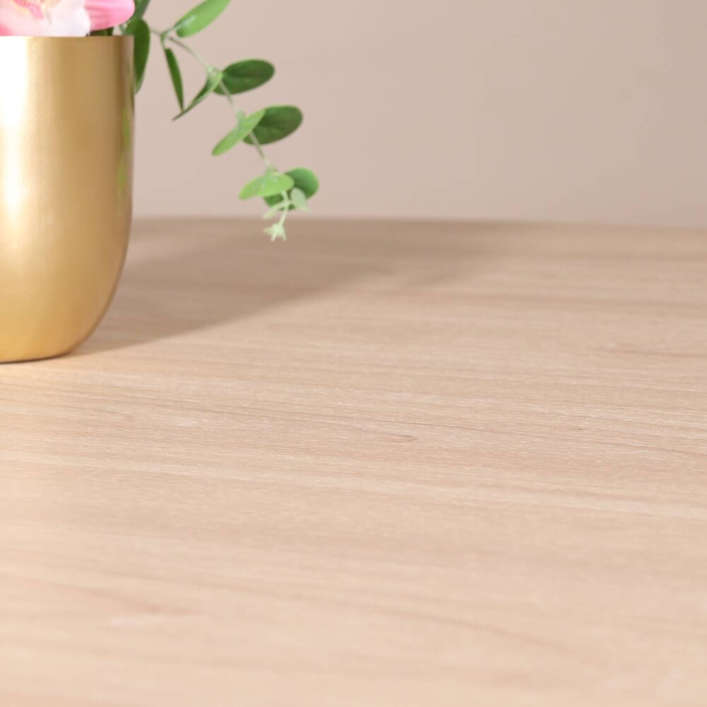 Eettafel rond melamine 120cm Sanne lichtbruin ronde tafel