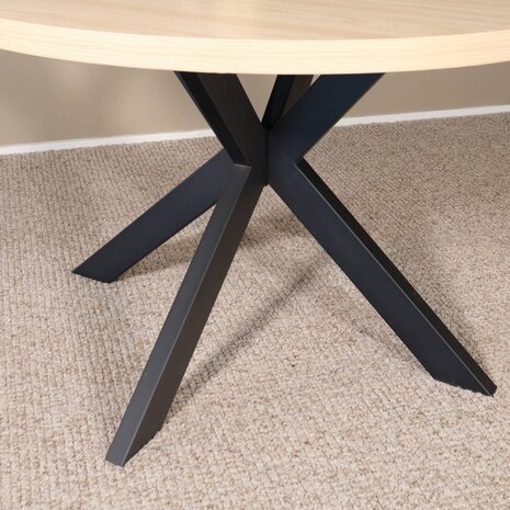 Lizzely Garden & Living Eettafel rond melamine 120cm Sanne lichtbruin ronde tafel