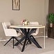 Lizzely Garden & Living Eettafel rond melamine 120cm Sanne lichtbruin ronde tafel