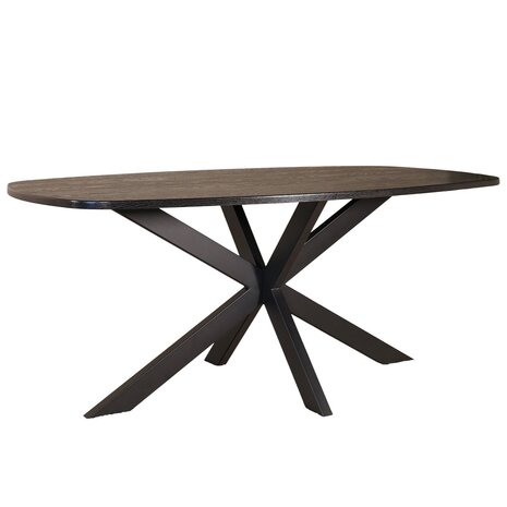 Lizzely Garden & Living Eettafel Deens ovaal 180cm zwart Hero ovale eettafel Lizzely Garden & Living Eettafel Deens ovaal 180cm zwart Hero ovale eettafel