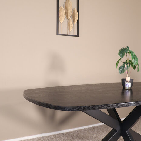 Lizzely Garden & Living Eettafel Deens ovaal 180cm zwart Hero ovale eettafel Lizzely Garden & Living Eettafel Deens ovaal 180cm zwart Hero ovale eettafel