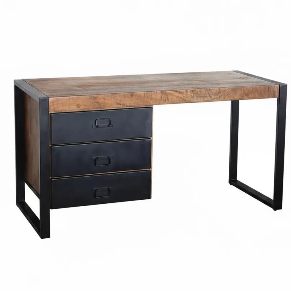 Bureau Noah 145cm industrieel duurzaam massief mangohout