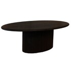 Salontafel ovaal zwart mangohout 120cm Moki Salontafel ovaal zwart mangohout 120cm Moki