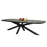 Lizzely Garden & Living Eettafel Leco deens ovaal 300cm zwart melamine Lizzely Garden & Living Eettafel Leco deens ovaal 300cm zwart melamine