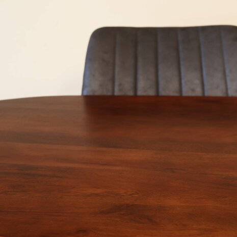 Lizzely Garden & Living Eettafel deens ovaal mangohout 160cm Austin bruin ovale tafel duurzaam mango eetkamertafel