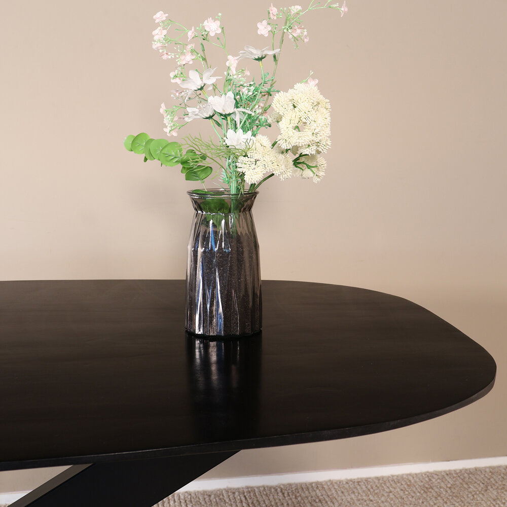 Eettafel deens ovaal mangohout 160cm Austin zwart ovale tafel duurzaam mango eetkamertafel Eettafel deens ovaal mangohout 160cm Austin zwart ovale tafel duurzaam mango eetkamertafel