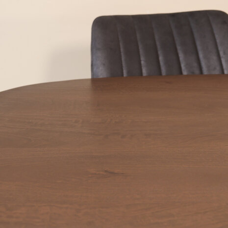 Lizzely Garden & Living Eettafel deens ovaal mangohout 180cm Austin walnoot bruin ovale tafel duurzaam mango eetkamertafel