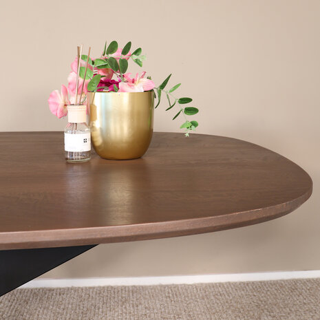 Lizzely Garden & Living Eettafel deens ovaal mangohout 180cm Austin walnoot bruin ovale tafel duurzaam mango eetkamertafel