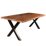 Lizzely Garden & Living Eettafel Zeno rechthoekig 200cm bruin mangohout Lizzely Garden & Living Eettafel Zeno rechthoekig 200cm bruin mangohout