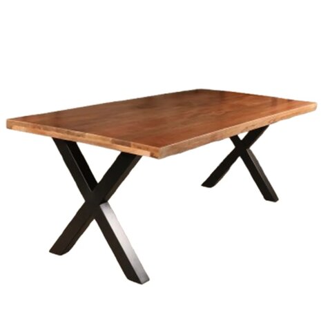 Lizzely Garden & Living Eettafel Zeno rechthoekig 200cm bruin mangohout Lizzely Garden & Living Eettafel Zeno rechthoekig 200cm bruin mangohout