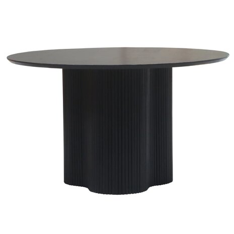 Lizzely Garden & Living Eettafel organisch rond mangohout Demi 130x130cm zwart Lizzely Garden & Living Eettafel organisch rond mangohout Demi 130x130cm zwart