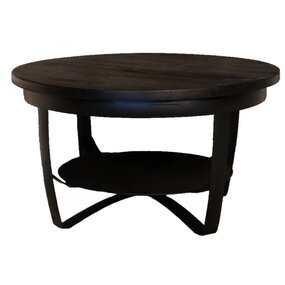 Lizzely Garden & Living Salontafel rond mangohout Tycho zwart 70cm Lizzely Garden & Living Salontafel rond mangohout Tycho zwart 70cm