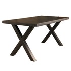 Eettafel Zeno rechthoekig 160cm zwart mangohout