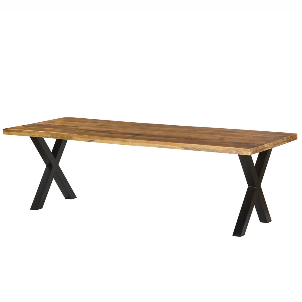 Eettafel Zeno rechthoekig 240cm bruin mangohout Eettafel Zeno rechthoekig 240cm bruin mangohout