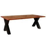 Lizzely Garden & Living Salontafel x-poot mangohout 130cm walnoot Pato Lizzely Garden & Living Salontafel x-poot mangohout 130cm walnoot Pato