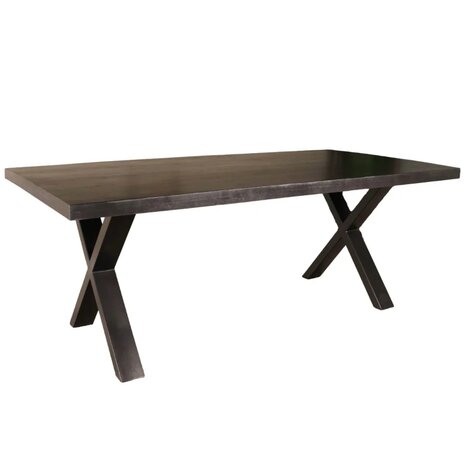 Lizzely Garden & Living Eettafel  Xavier 200x100cm X-poot zwart
