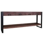 Bijzettafel 180cm mangohout Vera walnoot Bijzettafel 180cm mangohout Vera walnoot