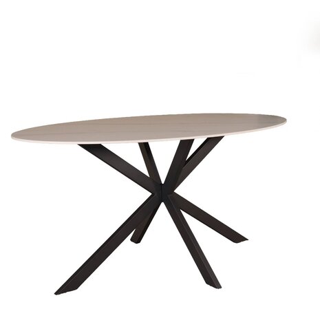 Lizzely Garden & Living Eettafel ovaal 160cm Figo marmerlook wit ovale tafel steen Lizzely Garden & Living Eettafel ovaal 160cm Figo marmerlook wit ovale tafel steen