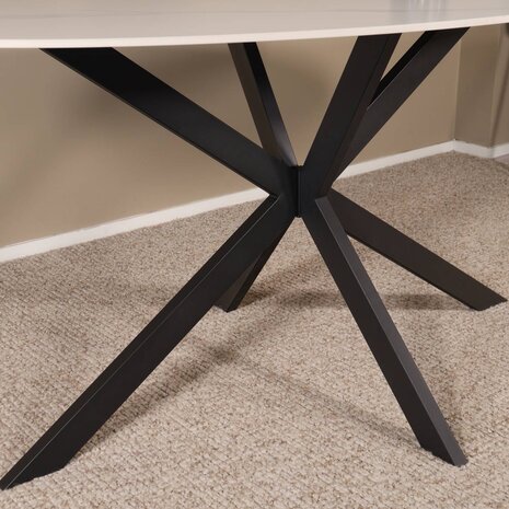 Lizzely Garden & Living Eettafel ovaal 160cm Figo marmerlook wit ovale tafel steen Lizzely Garden & Living Eettafel ovaal 160cm Figo marmerlook wit ovale tafel steen