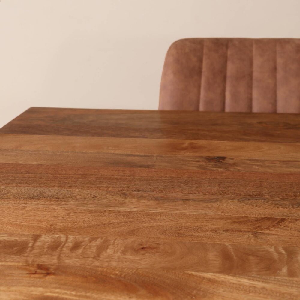 Eettafel langwerpig mangohout 160cm lichtbruin John langwerpige tafel duurzaam mango eetkamertafel Eettafel langwerpig mangohout 160cm lichtbruin John langwerpige tafel duurzaam mango eetkamertafel