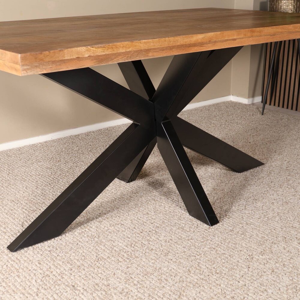 Eettafel langwerpig mangohout 160cm lichtbruin John langwerpige tafel duurzaam mango eetkamertafel Eettafel langwerpig mangohout 160cm lichtbruin John langwerpige tafel duurzaam mango eetkamertafel
