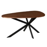 Lizzely Garden & Living Eettafel organisch Jillian 160cm bruin eiken fineer Lizzely Garden & Living Eettafel organisch Jillian 160cm bruin eiken fineer