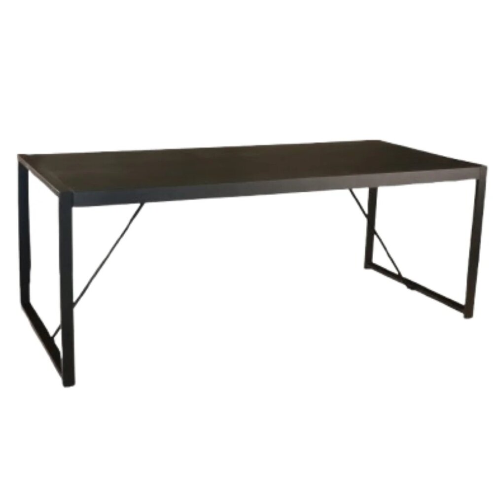 Eettafel Flora rechthoekig 200cm zwart mangohout