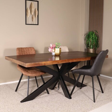 Lizzely Garden & Living Eettafel langwerpig mangohout 180cm John langwerpige tafel duurzaam mango eetkamertafel Lizzely Garden & Living Eettafel langwerpig mangohout 180cm John langwerpige tafel duurzaam mango eetkamertafel