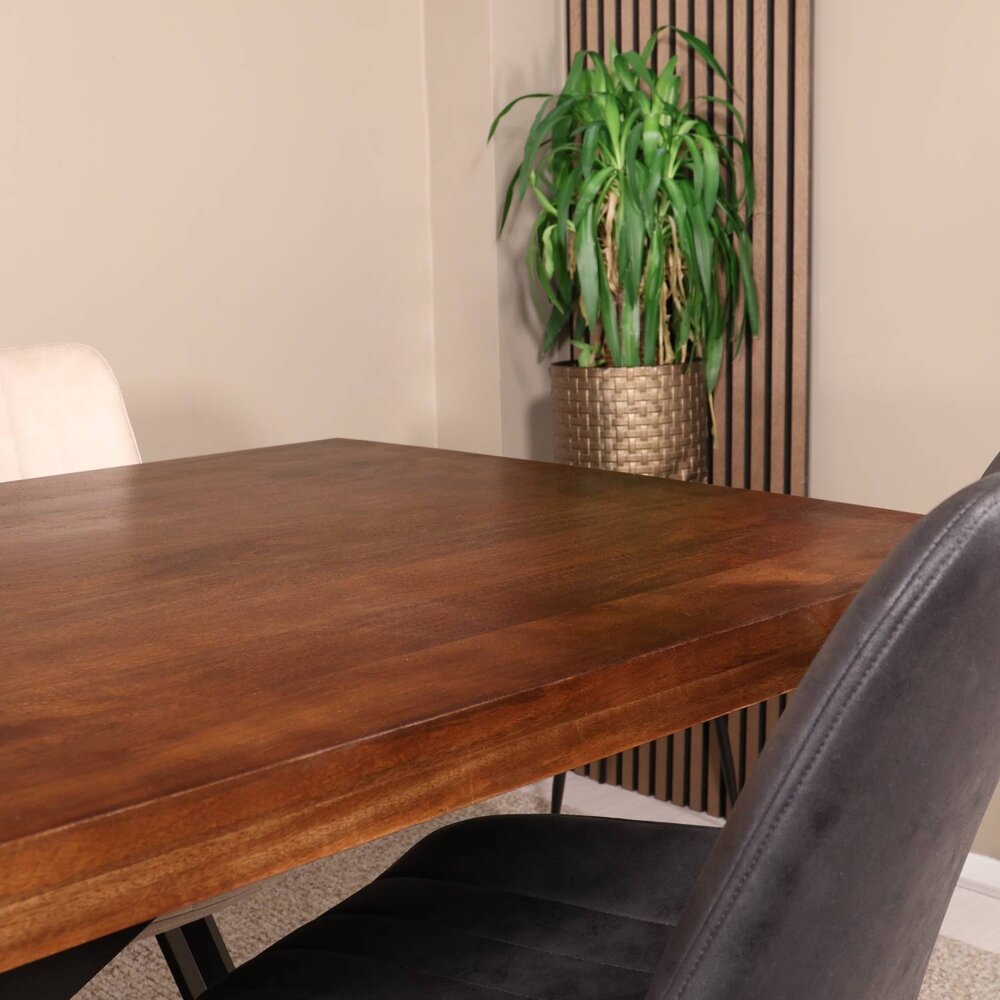Eettafel langwerpig mangohout 180cm John langwerpige tafel duurzaam mango eetkamertafel Eettafel langwerpig mangohout 180cm John langwerpige tafel duurzaam mango eetkamertafel