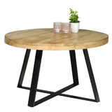 Lizzely Garden & Living Salontafel rond mangohout Teun lichtbruin side table industrieel bijzettafel mango hout Lizzely Garden & Living Salontafel rond mangohout Teun lichtbruin side table industrieel bijzettafel mango hout